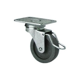 RUEDA GIRATORIA PLASTICO GRIS 60 MM. 2-1494