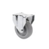 RUEDA FIJA 100 GOMA GRIS ELASTICA 170KG.
