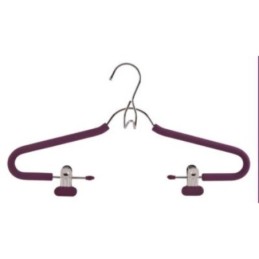PERCHA CROMADA CON ESPUMA 2 PINZAS 39 CM. MON8882