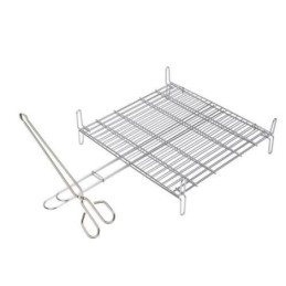 PARRILLA DOBLE INOX. 18/8 40X45CM. 2685