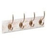 PERCHA PARED MAD.BCO. DESGASTADO 4 GANCHO ORO INCA
