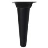 PATA CONICA RECTA 150MM NEGRA/PLATO METAL NEGRO