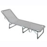 CAMA PLEGABLE EN ACERO GRIS Y TEXALINE GRIS
