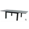 MESA AL.CRISTAL EXTEN.FIDJI 80/160X80CM. ANTRACITA