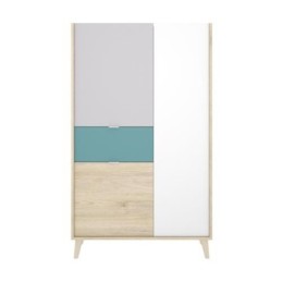 NOVA - MODULO VERTICAL DE 2 PUERTAS Y 1 CAJON - BL
