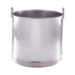 CUBO RECTO GALVANIZADO 2 ASAS LATERALES 18 60 L.