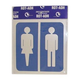 PICTOGRAMA ALUMINIO 12X12 SILUETA HOMBRE-MUJER