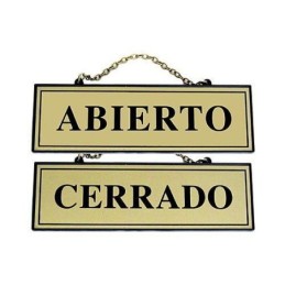 PLACA ABIERTO-CERRADO LATONADO 110