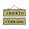 PLACA ABIERTO-CERRADO CON HORARIOLATONADO 109