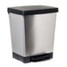 CUBO PEDAL CUBIK STEEL 23 L.METALIZADO 1020609