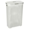 CESTO CON TAPA 40L.NATURAL STYLE BLANCO 193010