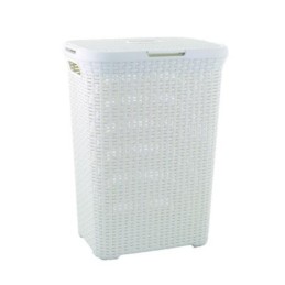 CESTO NATURAL CON TAPA STYLE 60 L. BLANCO 189207