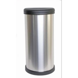 CUBO 40L IML METALIZADO CIERRE TOUCH PLATA 177729