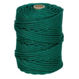 CUERDA CABLEADA PE. 4 CABOS 5 MM. VERDE 100 M.