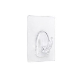COLGADOR ADHERENTE REUTILIZABLE 60X47MM TRANSP.