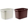 CESTA RATTAN 30 L. PROF. S/TAPA SURTIDO BEIGE/MAR.
