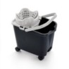 CUBO C/RUEDAS+ESCURRIDOR AUTOM. 14 L. GRIS 33612