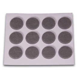 FIELTRO ADHESIVO DISCO 20 MM. GRIS DISPLAY-12