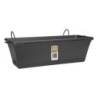 SET MACETA BALCON MEDITERRAN ANTRACITA 40CM.