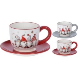 TAZA CON PLATO IMAGEN GNOMO 250ML AZD101720