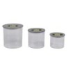 JUEGO 3 BOTES HERMETICOS GRIS/LIMA 050015