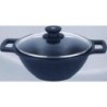 CACEROLA CONCAVA AL. FUNDIDO C/TAPA 28 CM.-INDUC.