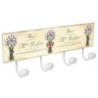 PERCHA PARED 4 POMOS PORCELANA LAVANDA 4 9063B35