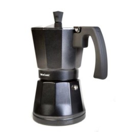 CAFETERA ALUMINIO INDUCCION NEGRA 1-3 TAZAS LUCCIA