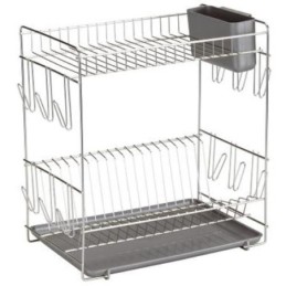 ESCURREPLATOS GRANDE INOXIDABLE GRIS 90980