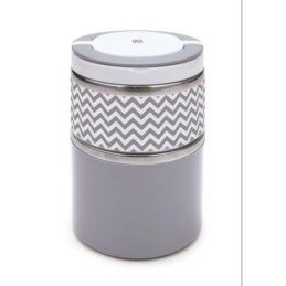 TERMO LUNCHBOX DOBLE GRIS INOX 0,9 LITROS 8343-I