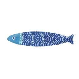 PLATO PESCADO LARGO 307CM PORCELANA AZUL