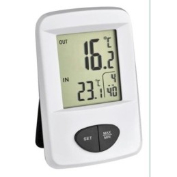 TERMOMETRO DIGITAL CON RELOJ Y SENSOR TEMPERATURA
