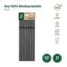 PAJITAS FLEXIBLES BIODEGRADABLES NEGRAS (PACK-50U)