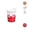 VASO CARTON 270CC ROJO ESTAMPADO 6UDS 7667