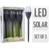 PACK 3 PINCHOS LUZ SOLAR RECARGABLE 38CM DX9200040