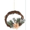 CORONA RAMAS RATAN DECORADA 30CM AKB003050