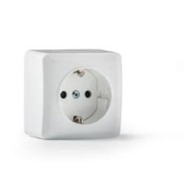 BASE TT LATERAL SUPERFICIE BLANCO 16A-250V S-7000