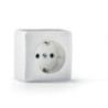 BASE TT LATERAL SUPERFICIE BLANCO 16A-250V S-7000