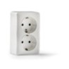 DOBLE BASE TT LATERAL SUPERFICIE BLANCA 16A-250V