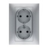 DOBLE TOMA CORRIENTE 16 AH. 250 V. ALUMINIO 9225