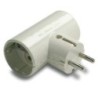 ADAPTADOR DOBLE TOMA TIERRA CERAMICA 1302