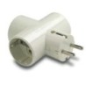 ADAPTADOR TRIPLE TOMA TIERRA CERAMICA 1303