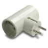 ADAPTADOR DOBLE TOMA TIERRA CERAMICO 1302 BLISTER