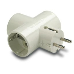 ADAPTADOR TRIPLE TOMA TIERRA CERAMICO 1303 BLISTER