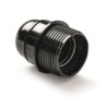 PORTALAMPARAS BAQUELITA E-27 ROSCADO+TOPE NEGRO