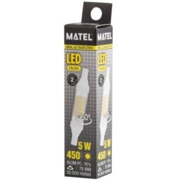 BOMBILLA LED LINEAL 78MM R7S 5 WATIOS 360º CALIDA