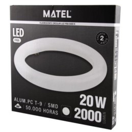 TUBO FLUORESCENTE LED T9 CIRCULAR 30CM 20W FRIA