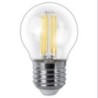 BOMBILLA LED FILAMENTO ESFERICA CLARA E27 4W 400LM
