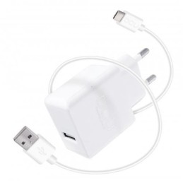CARGADOR USB 5V 2.4A + CABLE TIPO C 1M 37250000
