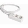 BASE 2 TOMAS CON TOMA TIERRA 1.5 M. CABLE 8012